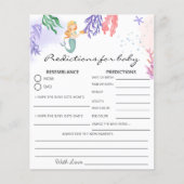 Papier Jeu de Baby shower de prévision de sirène d'aquare (Devant)