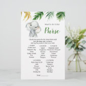 Papier Jeu de Baby shower de sac à dos pour éléphant trop (Debout devant)