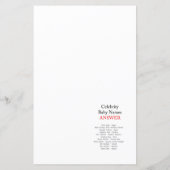 Papier Jeu de Baby shower de sirène imprimé (Dos)