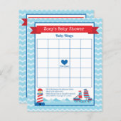 Papier Jeu de Baby shower de thème nautique (Devant / Derrière)