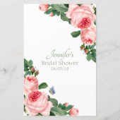 Papier Jeu de Baby Shower Devinez Qui a Dit Rose Rousse (Dos)