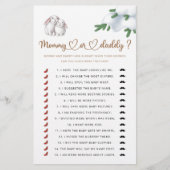 Papier Jeu de baby shower d'hiver maman ou papa (Devant)