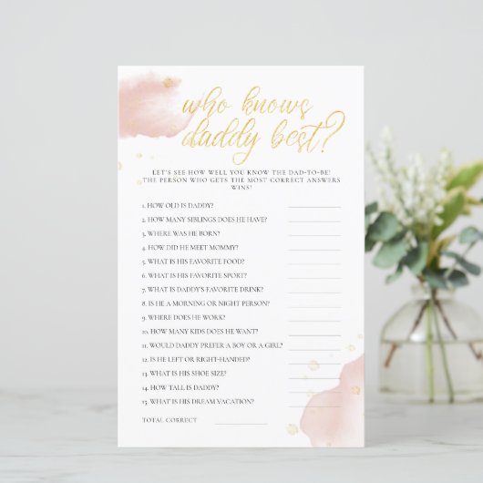 Papier Jeu de Baby shower d'hiver qui connaît le meilleur (Debout devant)