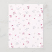 Papier Jeu de Baby shower d'hiver rose éléphant garçon ou (Dos)