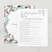 Papier Jeu de Baby Shower d'Hiver sur la Verdure (Devant / Derrière)