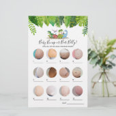 Papier Jeu de Baby shower Dinosaur Ventre de bière (Debout devant)