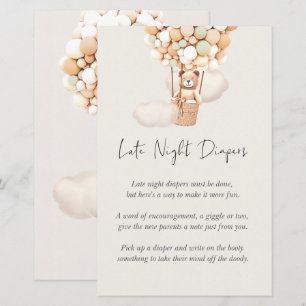 Papier Jeu de Baby shower d'ours - Diapositives nocturnes