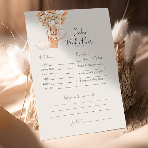 Papier Jeu de Baby shower d'ours - Prédictions de bébé