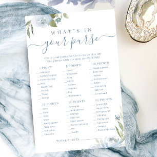 Papier Jeu de baby shower dusty blue pour mariage