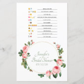 Papier Jeu de Baby Shower Emoji Pictionary Rose Gênée (Dos)