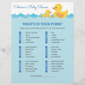 Papier Jeu de baby shower en Caoutchouc mignon Thème (Dos)