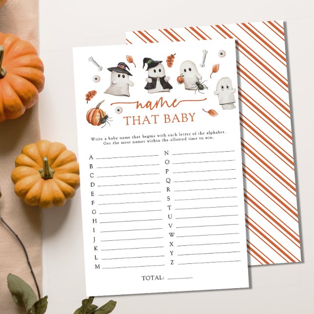 Papier Jeu de Baby Shower Fantôme (Ghost Baby Shower Game
)