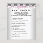 Papier Jeu de Baby shower fille Word Scramble Rhyme Quiz (Dos)