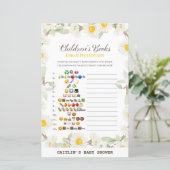 Papier Jeu de Baby shower Fleur Faisy Spring (Debout devant)