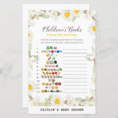 Papier Jeu de Baby shower Fleur Faisy Spring (Devant / Derrière)