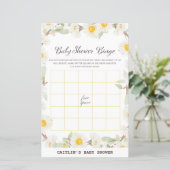 Papier Jeu de Baby shower Fleur Faisy Spring (Debout devant)