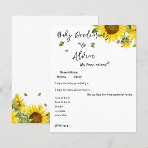 Papier Jeu de Baby Shower Fleurs de Tournesol et Papillon