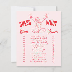 Papier Jeu de Baby Shower Guess Who Girls Gone Mild
