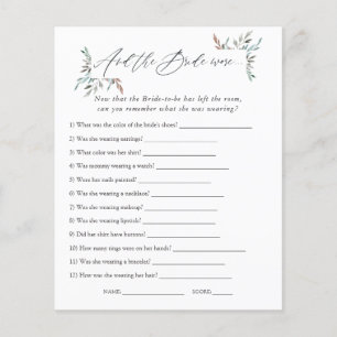 Papier Jeu de Baby Shower hivernal sur la verdure