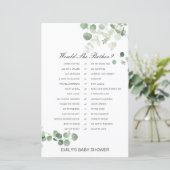 Papier Jeu de Baby Shower Imprimé 'Would She Rather' (Debout devant)