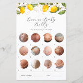 Papier Jeu de Baby Shower Lemon Beer ou Baby Belly  (Devant)