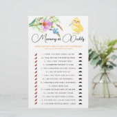 Papier Jeu de baby shower maman ou papa (Debout devant)