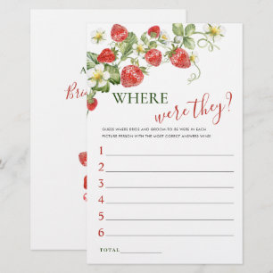 Papier Jeu de Baby Shower Mariage à l'aquarelle tendance