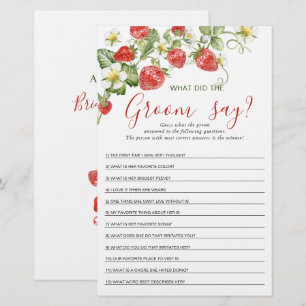 Papier Jeu de Baby Shower Mariage à l'aquarelle tendance