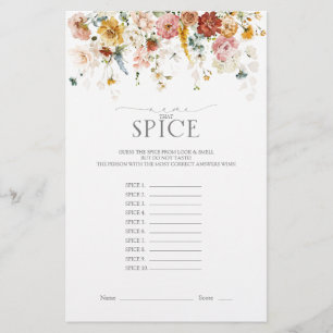 Papier Jeu de Baby Shower Mariage Fleurs de Jardin Aquare