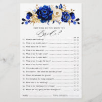 Jeu de Baby Shower Mariage Métalisé Bleu Royal Jau