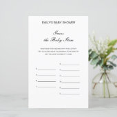 Papier Jeu de baby shower modifiable : devine l'article p (Debout devant)