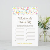 Papier Jeu de baby shower modifiable Qu'est-ce qu'il y a (Debout devant)