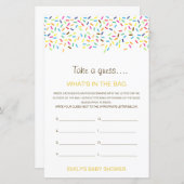 Papier Jeu de baby shower modifiable : Qu'y a-t-il dans l (Devant / Derrière)