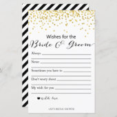 Papier Jeu de Baby Shower Or - Vœux pour les mariés (Devant / Derrière)