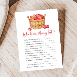 Papier Jeu de Baby Shower 'Panier de Pommes d'Automne' Qu