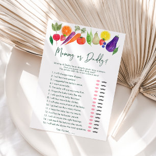 Papier Jeu de Baby shower pour maman ou papa à la culture