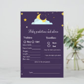 Papier Jeu de baby shower : Prédictions et conseils pour (Debout devant)