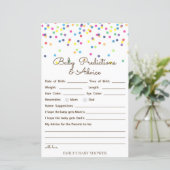 Papier Jeu de Baby shower Rainbow Sprinkle IMPRIMÉ (Debout devant)
