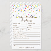 Papier Jeu de Baby shower Rainbow Sprinkle IMPRIMÉ (Devant / Derrière)