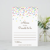 Papier Jeu de Baby shower Rainbow Sprinkle IMPRIMÉ (Debout devant)