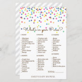 Papier Jeu de Baby shower Rainbow Sprinkle IMPRIMÉ (Devant / Derrière)