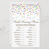 Papier Jeu de Baby shower Rainbow Sprinkle IMPRIMÉ (Devant / Derrière)