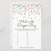 Papier Jeu de Baby shower Rainbow Sprinkle IMPRIMÉ (Devant / Derrière)