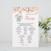 Papier Jeu de Baby shower rose Boho Elephant Girl (Debout devant)