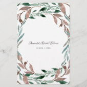 Papier Jeu de Baby Shower Rustique de Fleurs d'Hiver (Dos)