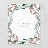 Papier Jeu de Baby Shower Rustique de Fleurs d'Hiver pour (Dos)