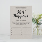 Papier Jeu de Baby shower rustique moderne IMPRIMÉ (Debout devant)