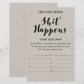 Papier Jeu de Baby shower rustique moderne IMPRIMÉ (Devant / Derrière)