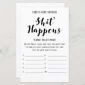 Papier Jeu de Baby Shower Rustique Moderne IMPRIMÉ (Devant / Derrière)