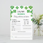 Papier jeu de baby shower St Patrick prédiction bébé  (Debout devant)